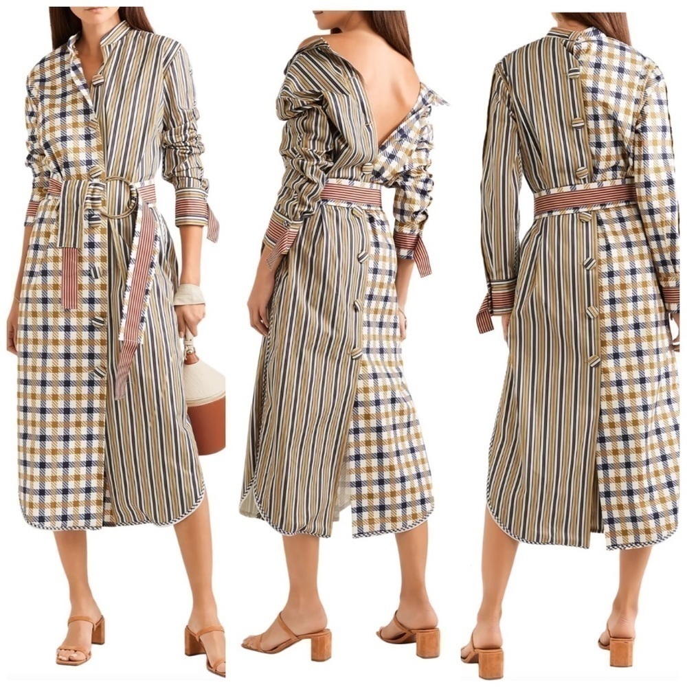Silvia Tcherassi Kylie Patchwork Cotton-blend Midi Dress